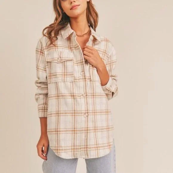 Joie Jackets Coats Joie Plaid Boyfriend Fleece Shacket Shirt